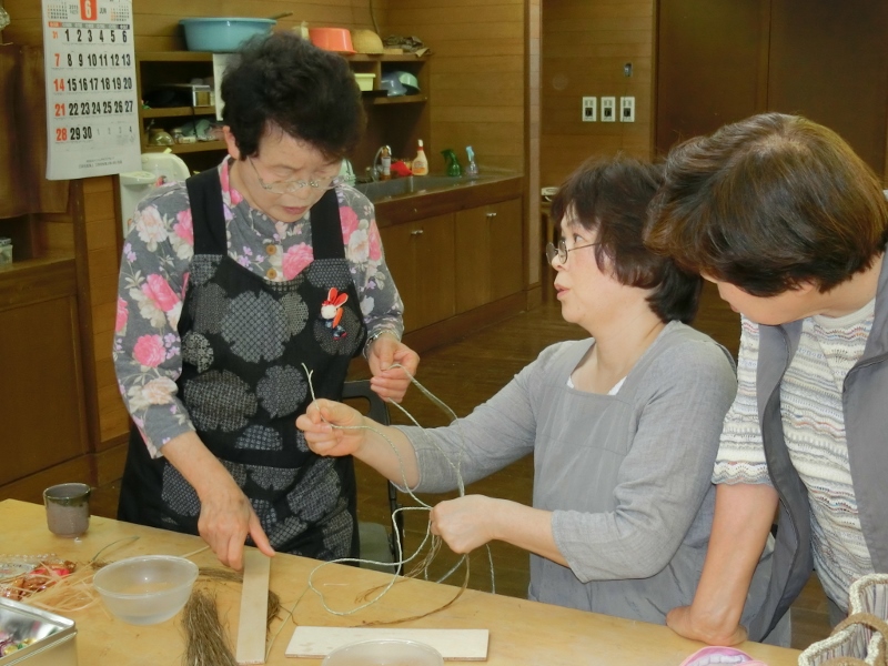 奥会津　三島町　編み組細工　ヒロロ　教室　講師　角田　工人